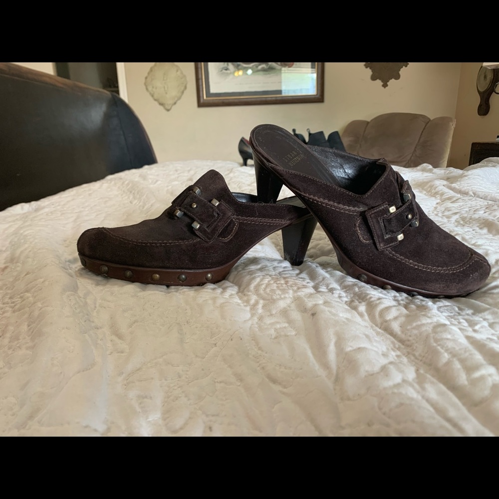 Stuart Weitzman brown suede heels